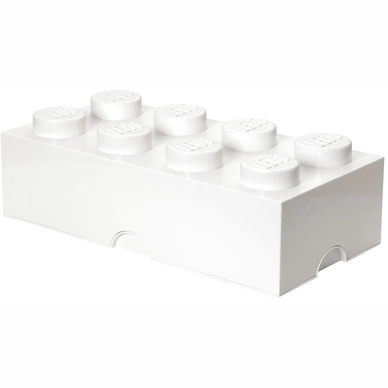Storage Container Lego Kids Brick 8 White