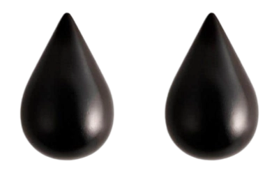 Haakje Normann Copenhagen Dropit Black 7,7 cm