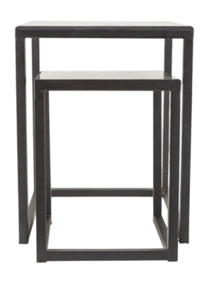 Bijzettafel Villa Collection Walde Limestone Black (Set van 2)