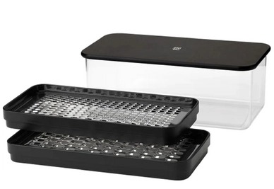 Reibe Rig-Tig Grate-It mit Behälter Black