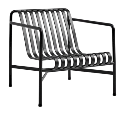 Tuinstoel HAY Palissade Lounge Chair Low Anthracite