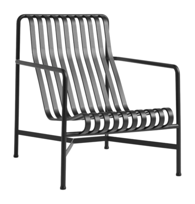 Tuinstoel HAY Palissade Lounge Chair High Anthracite Powder Coated Steel