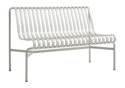 Tuinbank HAY Palissade Dining Bench W/O. Armrest Sky Grey Powder Coated Steel