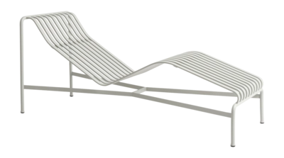 Ligbed HAY Palissade Chaise Longue Sky Grey Powder Coated Steel