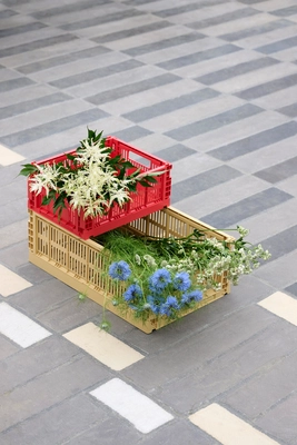 HAY Colour Crate S red_HAY Colour Crate M golden yellow
