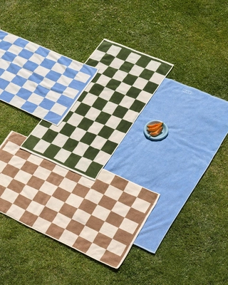 Check Bath Towel matcha_cappuccino_sky blue_Mono Bath Towel sky blue