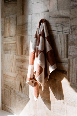 Check Hand Towel cappuccino