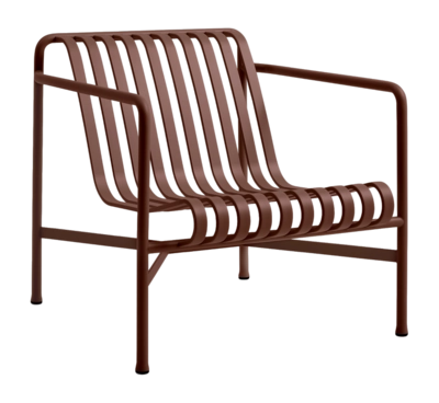 Tuinstoel HAY Palissade Lounge Chair Low Iron Red Powder Coated Steel