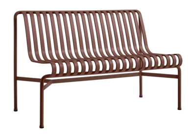 Tuinbank HAY Palissade Dining Bench W/O. Armrest Iron Red Powder Coated Steel