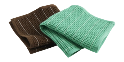 Vaatdoek HAY Canteen Chocolate?Pinstripe And Emerald?Pinstripe (Set van 2)