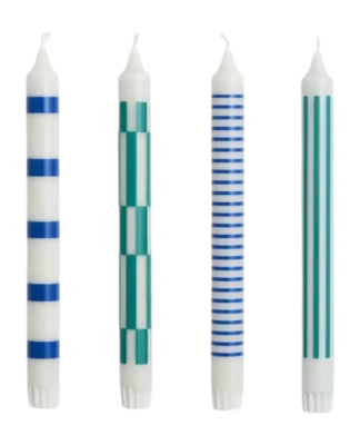 Bougie HAY Pattern Light Grey Blue And Green (Lot de 4)