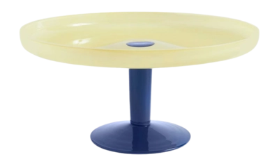 Serveerschaal HAY Display Light Yellow And Dark Blue Ø26,5 x 13 cm