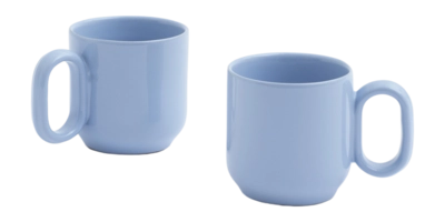 Cup HAY Barro Light Blue Ø8 x H7,5 (Set of 2)