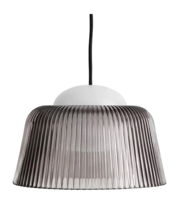 Lampe Suspendue HAY Brim Smoked Grey Ø24,5