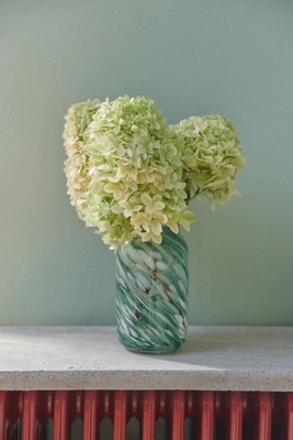 Splash Vase Roll Neck S green swirl