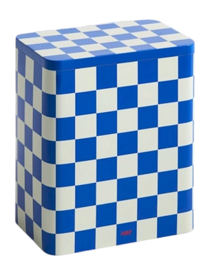 Tin Container HAY Large Blue / Off-White