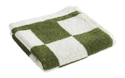 Washandje HAY Check Organic Matcha