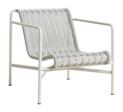 Tuinstoel HAY Palissade Cord Lounge Chair Low Sky Grey Powder Coated Steel