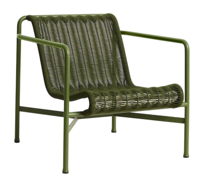 Tuinstoel HAY Palissade Cord Lounge Chair Low Olive