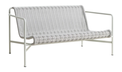 Tuinbank HAY Palissade Cord Lounge Sofa Sky Grey Powder Coated Steel