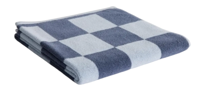 Serviette de Bain HAY Check Organic Steel Blue (70 x 136 cm)