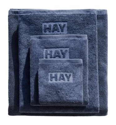 Handdoek HAY Mono Organic Steel Blue (50 x 90 cm)