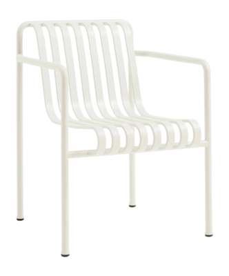 Tuinstoel HAY Palissade Dining Armchair Cream White Powder Coated Steel