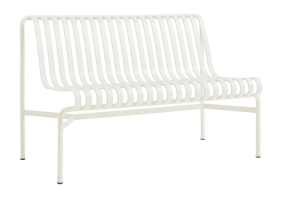 Tuinbank HAY Palissade Dining Bench W/O. Armrest Cream White Powder Coated Steel