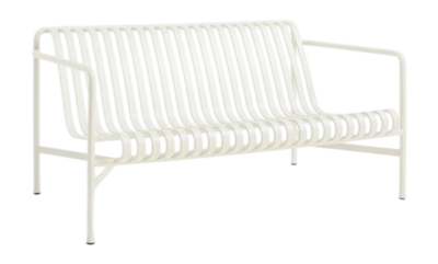 Garden bench HAY Palissade Lounge Sofa Cream White Powder Coated Steel