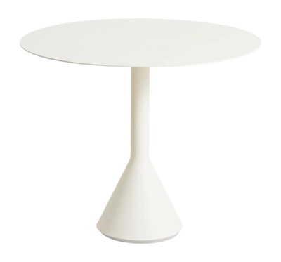Tuintafel HAY Palissade Cone Table Cream White Powder Coated Steel (Ø90 x 74  cm)