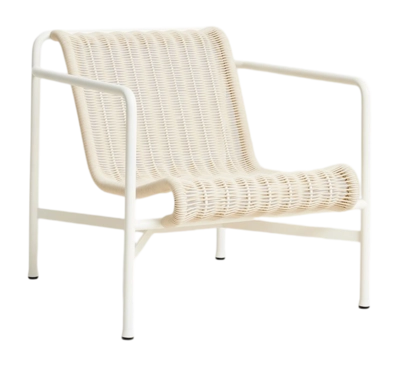 Tuinstoel HAY Palissade Cord Lounge Chair Low Cream White