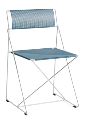 Stoel HAY X-Line Chair Hot Galvanised Base Powder Blue