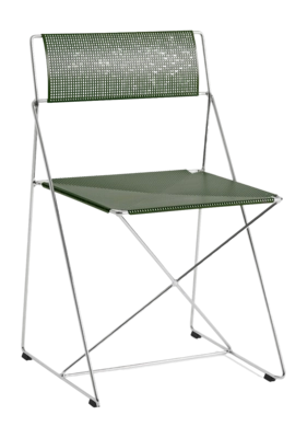 Stoel HAY X-Line Chair Chromed Base Indoor Autumn Green