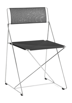 Stoel HAY X-Line Chair Chromed Base Indoor Black