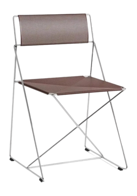 Stoel HAY X-Line Chair Chromed Base Indoor Iron Red