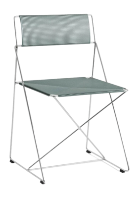 Stoel HAY X-Line Chair Chromed Base Indoor Moss