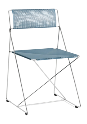 Stoel HAY X-Line Chair Chromed Base Indoor Powder Blue