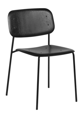 Stoel HAY Soft Edge40 Black Powder Coated Steel 4 Leg Base Standard Glider Black