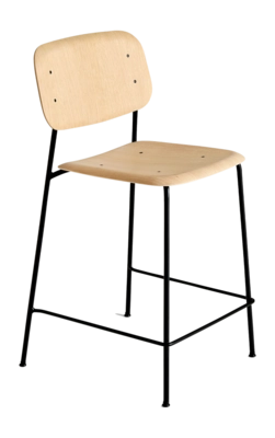 Chaise HAY Soft Edge90 Black Powder Coated Steel 4 Leg Base H65 Standard Glider