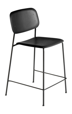 Stoel HAY Soft Edge90 Black Powder Coated Steel 4 Leg Base H65 Standard Glider Black