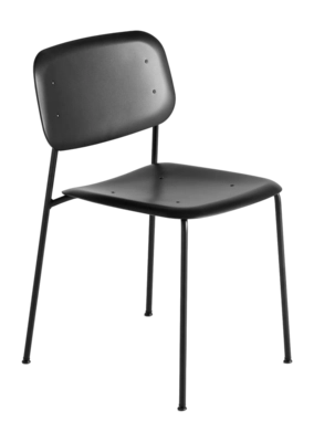 Stoel HAY Soft Edge45 Black Powder Coated Steel 4 Leg Base Standard Glider Black
