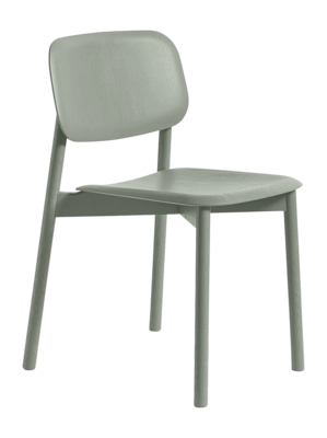 Stoel HAY Soft Edge60 Dusty Green Water-Based Lacquered Solid Oak 4 Leg Base Standard Glider Dusty Green