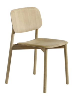 Chair HAY Soft Edge60 Water-Based Lacquered Solid Oak 4 Leg Base Standard Glider Water-Based Lacquered Oak Veneer Seat/Back