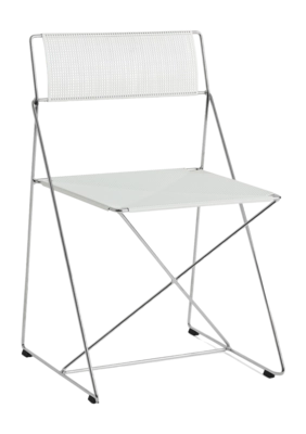 Stoel HAY X-Line Chair Chromed Base Indoor 2.0 Chalk White
