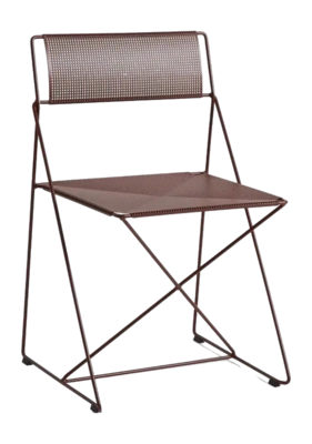Stoel HAY X-Line Chair Iron Red Powder Coated Steel Base Iron Red