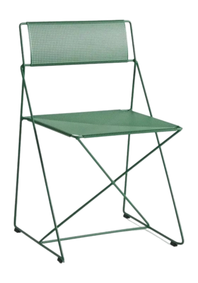 Stoel HAY X-Line Chair Leek Green Powder Coated Steel Base 2.0 Leek Green
