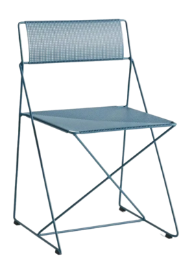 Stoel HAY X-Line Chair Powder Blue Powder Coated Steel Base 2.0 Powder Blue