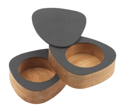 Ensemble de Sel et de Poivre Lind DNA Curve Salt & Pepper Nupo Anthracite (Ensemble de 2)