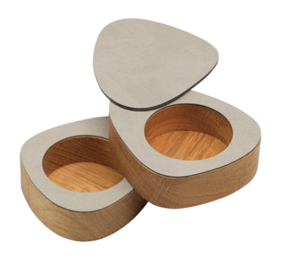 Ensemble de Sel et de Poivre Lind DNA Curve Salt & Pepper Nupo Light Grey (Set de 2)