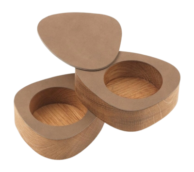 Pepper and salt set Lind DNA Curve Salt & Pepper Nupo Brown (Set of 2)